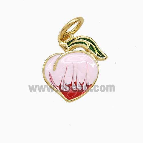 Enamel Copper Pendant, Gold Plated