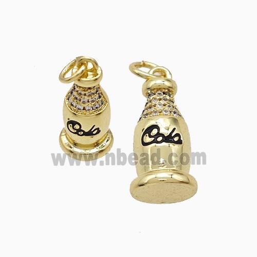 Enamel Copper Pendant, Gold Plated