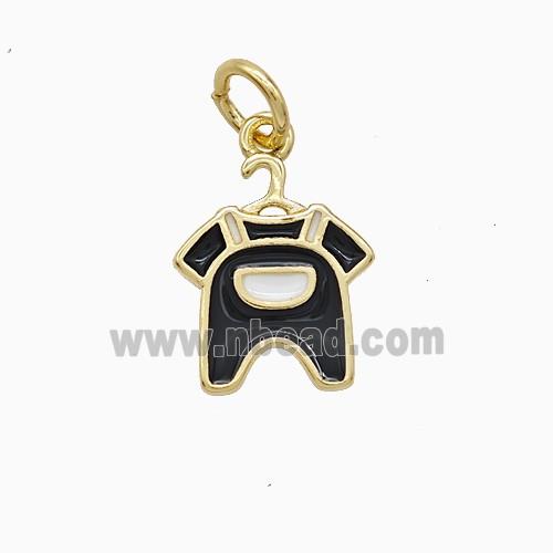 Enamel Copper Pendant, Gold Plated