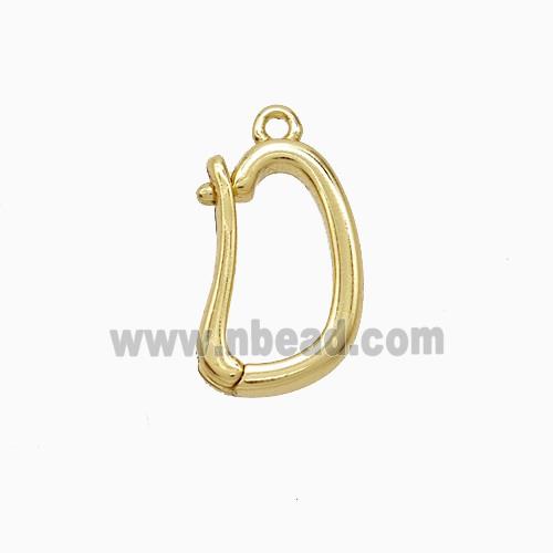 Enamel Copper Pendant, Gold Plated