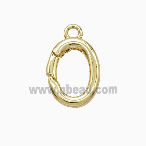 Enamel Copper Pendant, Gold Plated