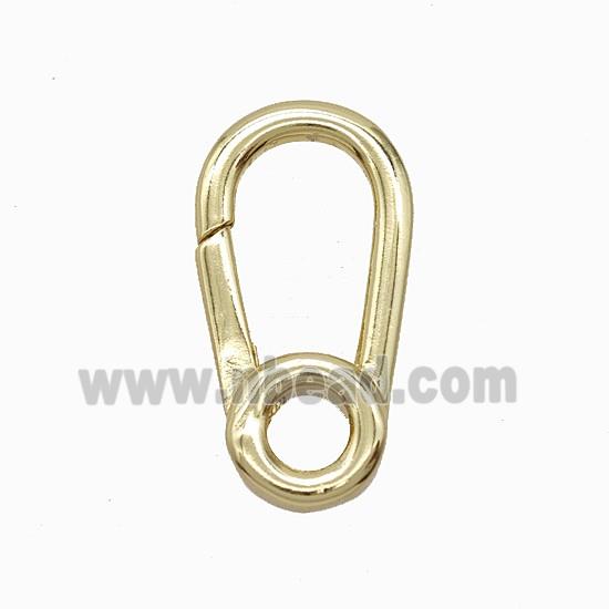 Copper Carabiner Clasp Gold Plated