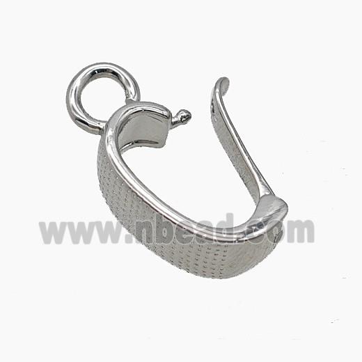 Copper Bail Clasp Platinum Plated