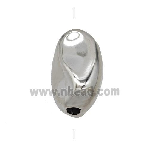 Copper Twist Beads Platinum Plated