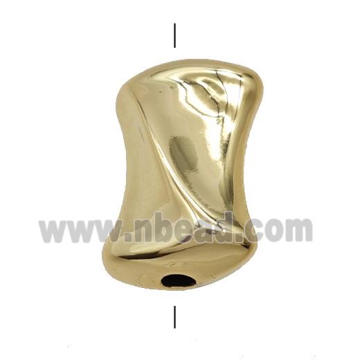 Copper Twist Beads Gold Plated