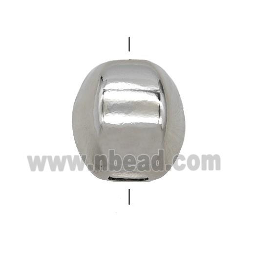 Copper Lantern Beads Large Hole Platinum Plated