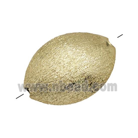Copper Oval Beads Brushed Gold Plated