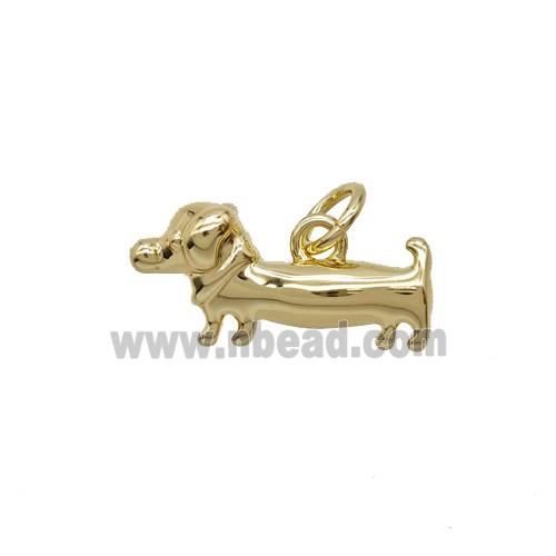 Copper Dog Pendant Gold Plated