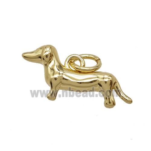 Copper Dog Pendant Gold Plated
