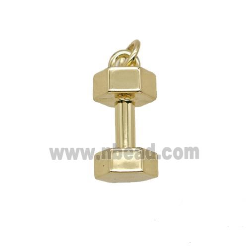 Copper Dumbbell Pendant Sports Gold Plated