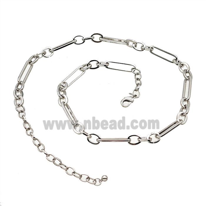 Copper Necklace Chain Platinum Plated