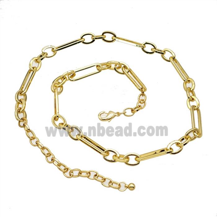 Copper Necklace Chain Gold Plated