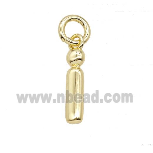 Copper Letter-i Pendant Gold Plated