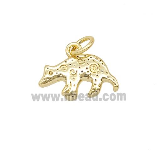 Copper Dog Pendant Gold Plated
