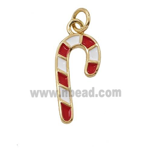 Christmas Candy Charms Copper Pendant Enamel Gold Plated