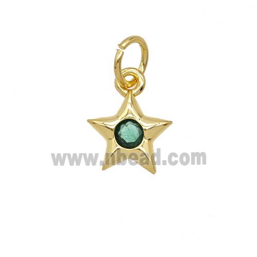 Copper Star Pendant Pave Zirconia 18K Gold Plated