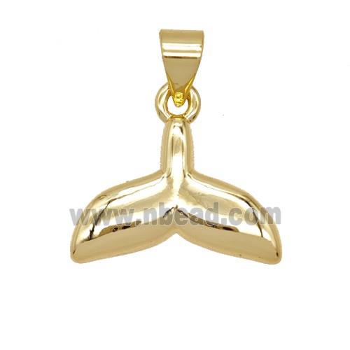 Copper Shark-Tail Pendant 18K Gold Plated