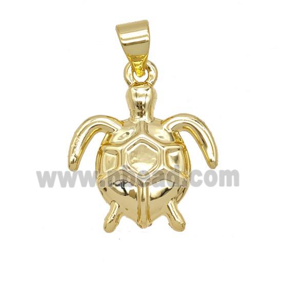 Copper Tortoise Pendant 18K Gold Plated