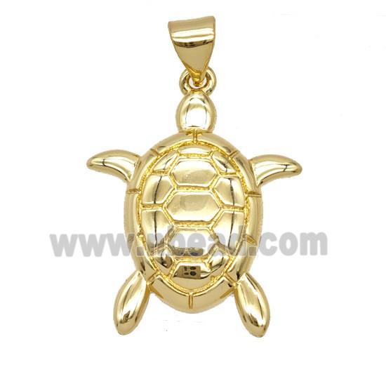 Copper Tortoise Pendant 18K Gold Plated