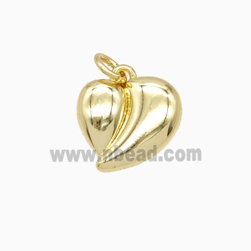 Copper Heart Pendant Gold Plated