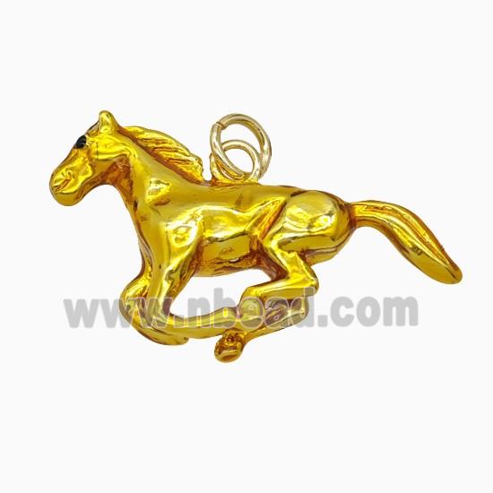 Copper Horse Pendant Yellow Painted Gold Plated