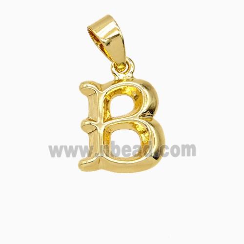 Copper Letter-B Pendant Gold Plated
