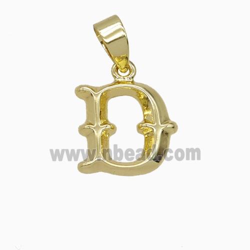 Copper Letter-D Pendant Gold Plated