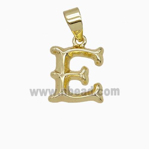 Copper Letter-E Pendant Gold Plated