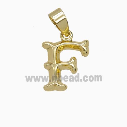 Copper Letter-F Pendant Gold Plated