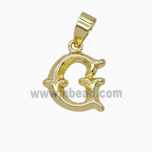 Copper Letter-G Pendant Gold Plated