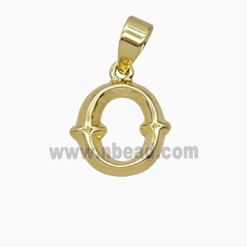 Copper Letter-O Pendant Gold Plated