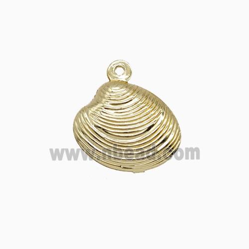 Copper Scallop Shell Pendant Gold Plated