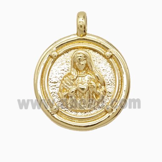 Copper Pendant, Gold Plated