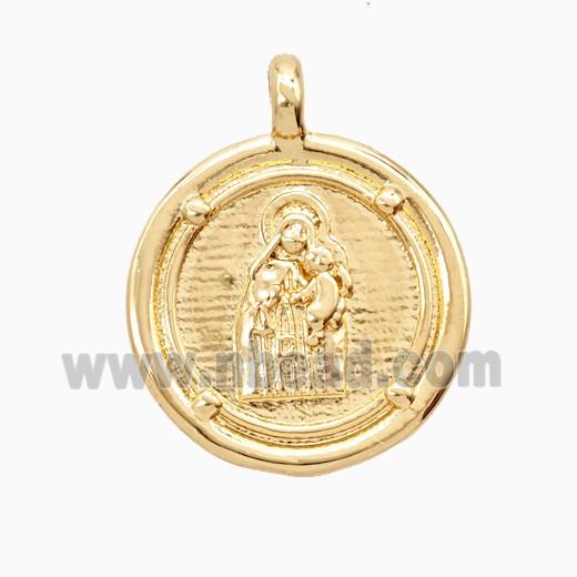 Copper Pendant, Gold Plated