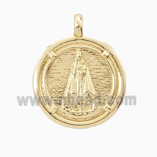 Copper Pendant, Gold Plated