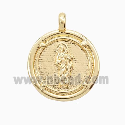 Copper Pendant, Gold Plated