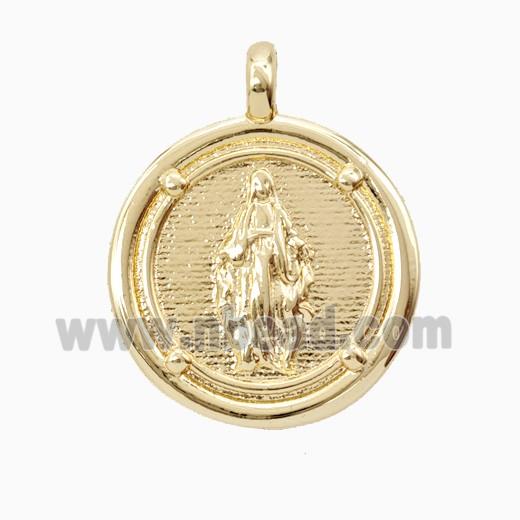 Copper Pendant, Gold Plated