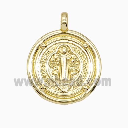 Copper Pendant, Gold Plated