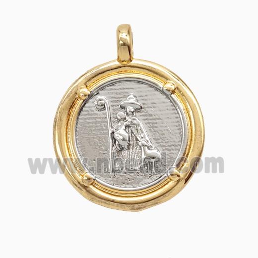 Copper Pendant, Gold Plated