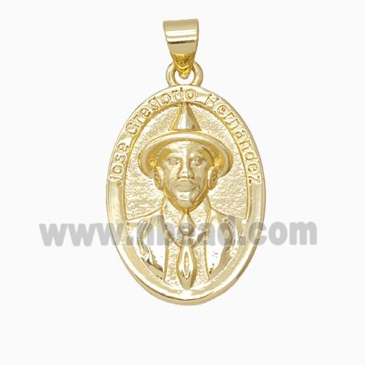 Copper Pendant, Gold Plated