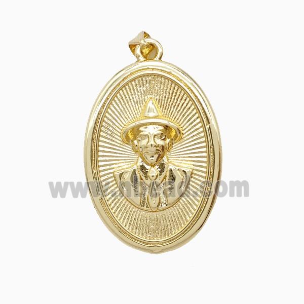 Copper Pendant, Gold Plated