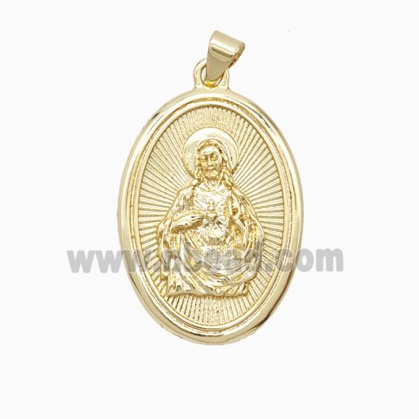 Copper Pendant, Gold Plated