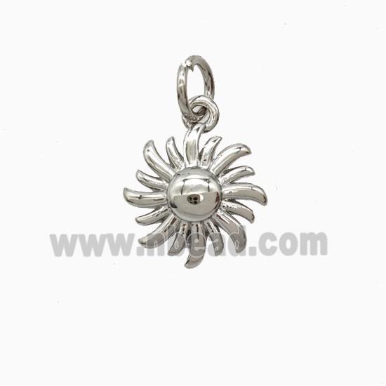 Copper Pendant Pave Zircon, Gold Plated