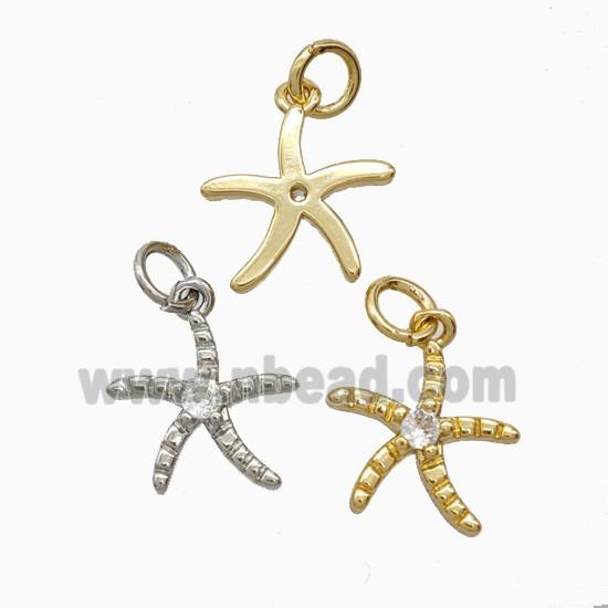 Copper Pendant Pave Zircon, Gold Plated