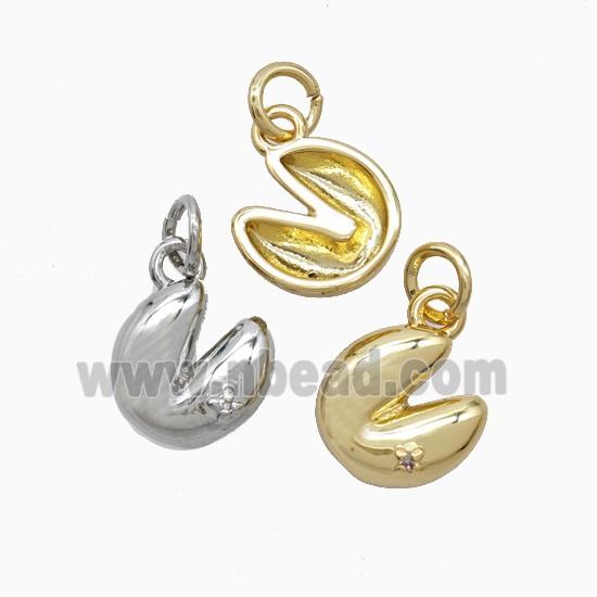 Copper Pendant Pave Zircon, Gold Plated