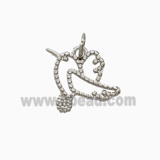 Copper Birds Pendant Platinum Plated