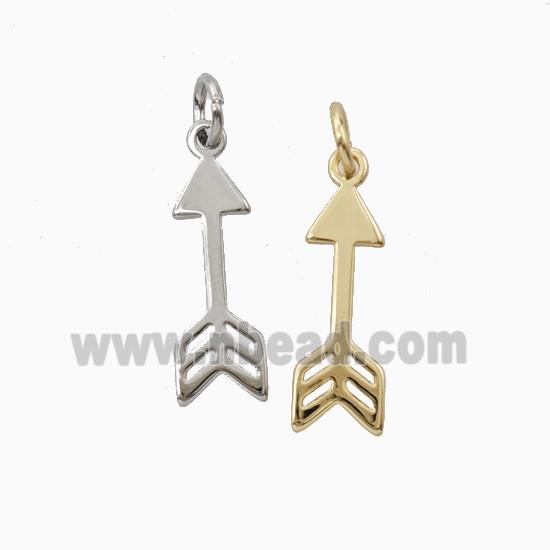 Copper Pendant Pave Zircon, Gold Plated