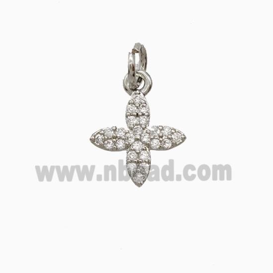 Copper Pendant Pave Zircon, Gold Plated