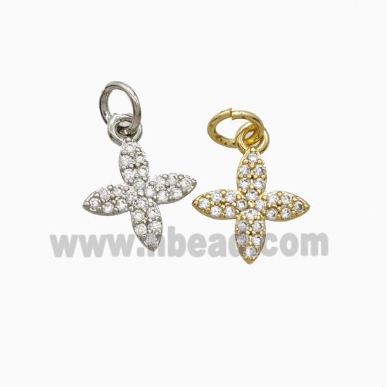 Copper Pendant Pave Zircon, Gold Plated