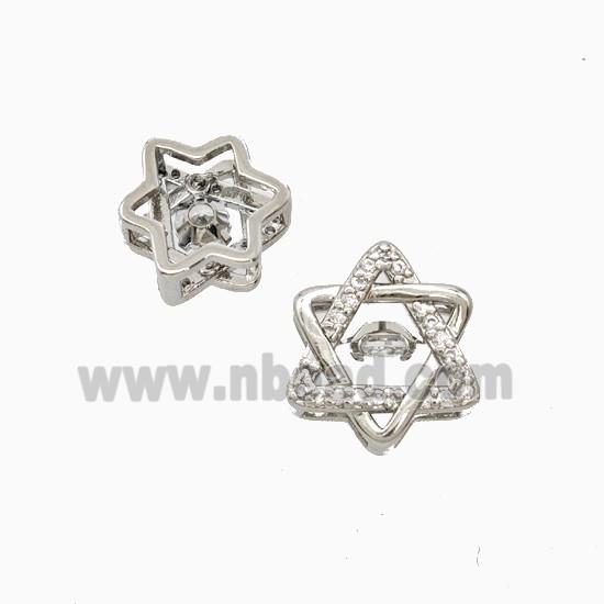 Copper Pendant Pave Zircon, Gold Plated